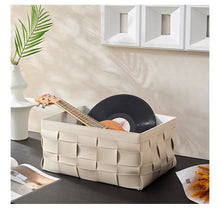 Load image into Gallery viewer, Clovis Wowen Leather Basket