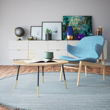 Load image into Gallery viewer, Mid Century 16'' Tapered Brass Furniture Legs - ivadecorstudio