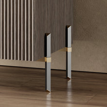 Load image into Gallery viewer, Set of 4 Diamond Brass Furniture Legs