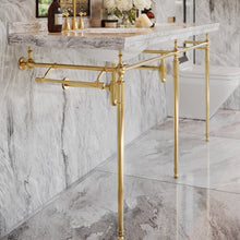 Load image into Gallery viewer, Brass Wall-Mount Vanity Base 3-leg