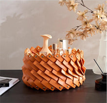 Load image into Gallery viewer, Norman Large Wowen Leather Basket