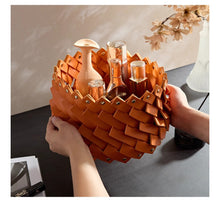Load image into Gallery viewer, Norman Large Wowen Leather Basket