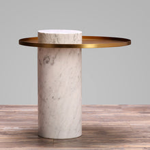Load image into Gallery viewer, Round White Marble Coffee Table - ivadecorstudio