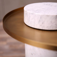 Load image into Gallery viewer, Round White Marble Coffee Table - ivadecorstudio