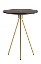 Load image into Gallery viewer, Tripod, Minimalist coffee table, Walnut coffee table, Round side table, Bedside table, Brass coffee table, Living room coffee table, - ivadecorstudio