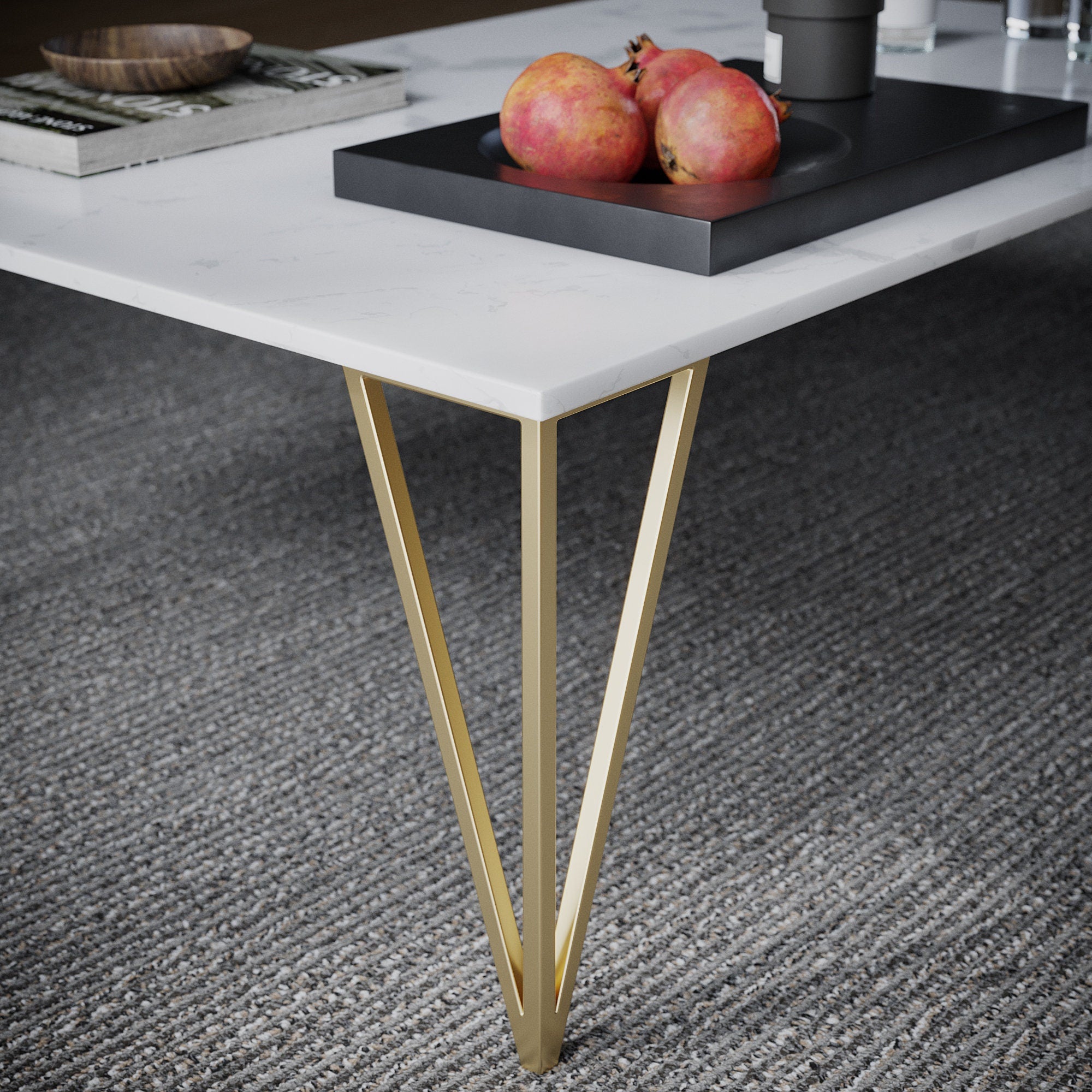 dresser legs gold Pair 28 Inch Trapezoid Metal Gold Table Legs Furniture Legs Office Table Legs
