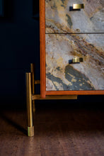 Load image into Gallery viewer, Set of 4 Brass Knurling Cabinet Legs