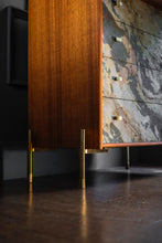 Load image into Gallery viewer, Set of 4 Brass Knurling Cabinet Legs